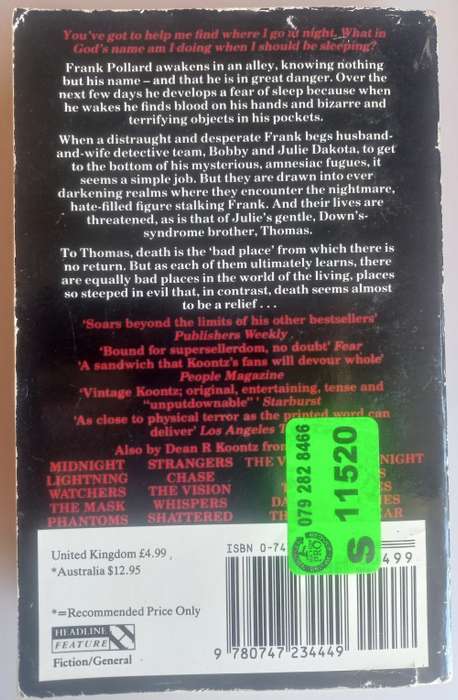 The bad place by Dean Koontz
