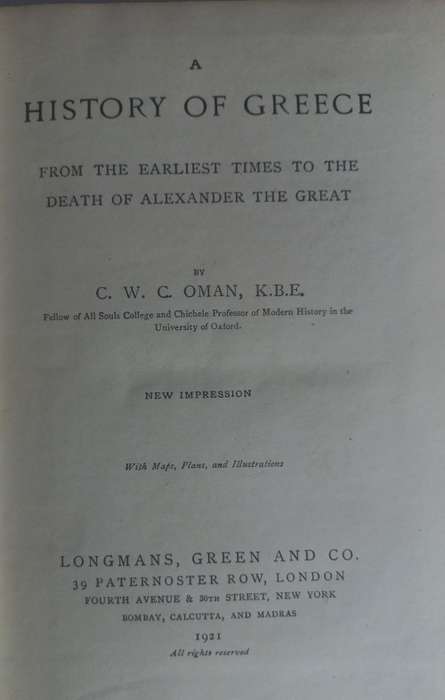 A history of Greece 1921