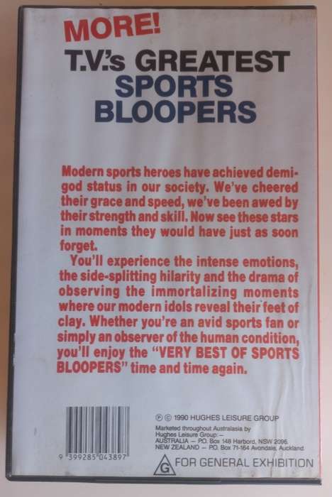 More sports bloopers VHS