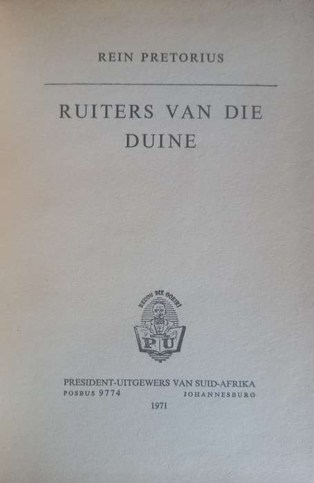 Ruiters van die duine deur Rein Pretorius