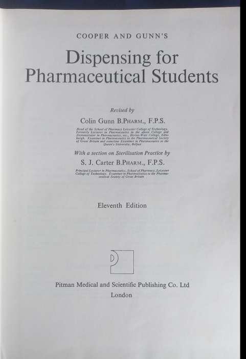 Dispensing for pharmaceutical students
