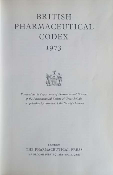 British pharmaceutical codex 1973