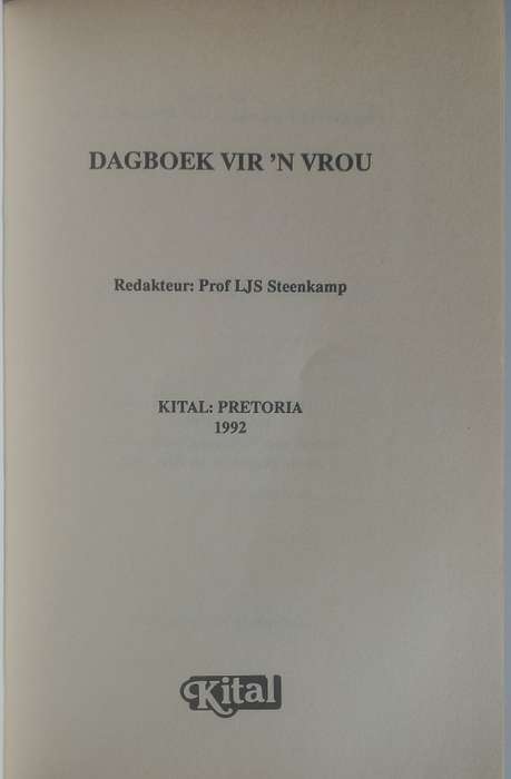 Dagboek vir `n vrou