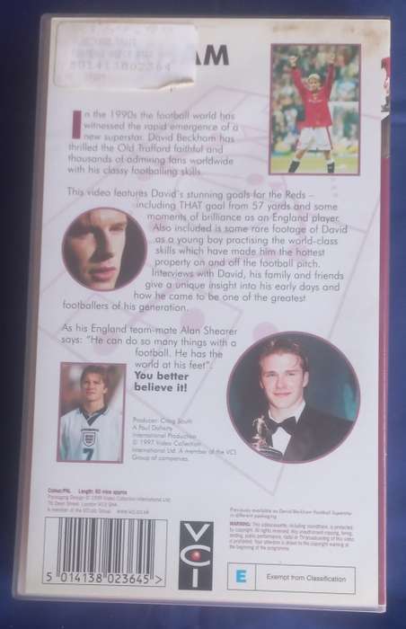 The David Beckham story VHS