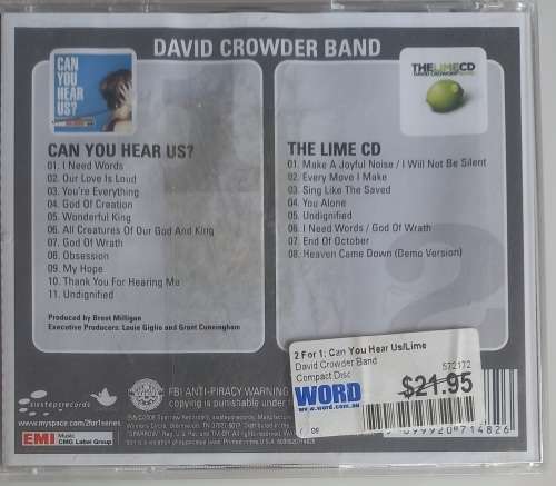 David Crowder band - Two for one cd