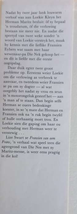Fransien van oom Frans deur Lize Swart