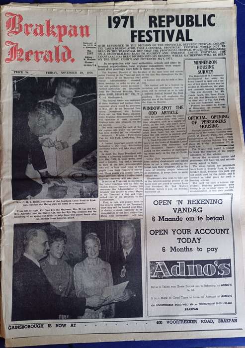 5 x vintage Brakpan Herald of the 70s