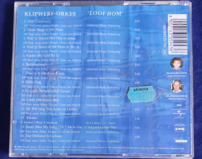 Klipwerf orkes - Loof Hom cd