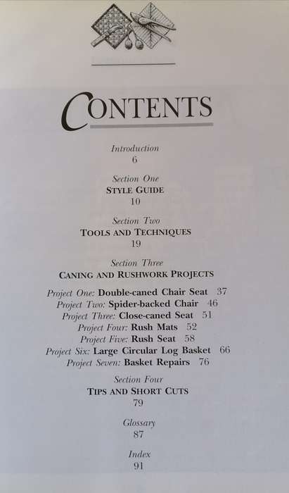 Caning and rushwork by Yvonne Rees