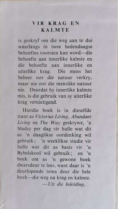 Vir krag en kalmte deur E Stanley Jones