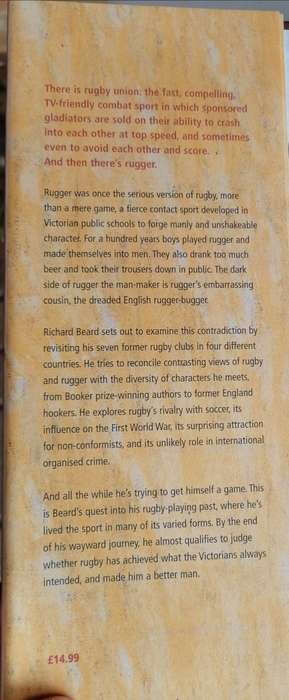 Muddied oaths The last days of Rugger by Richard Beard