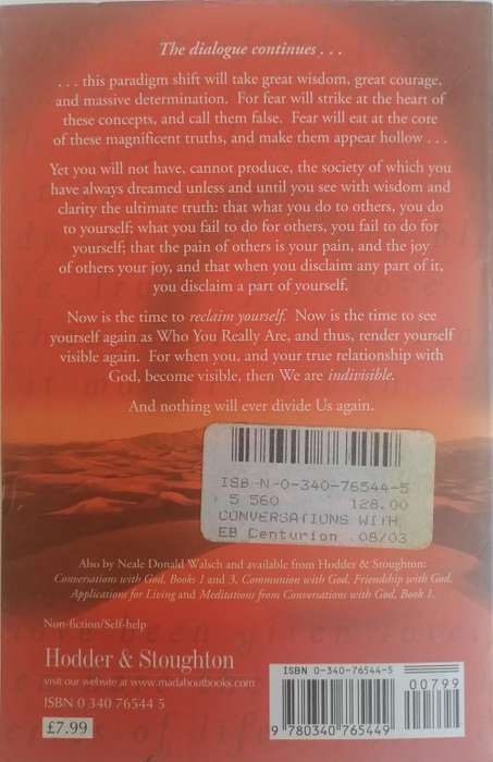 Conversations with God book two by Neale Donald Walsch
