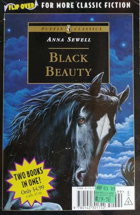 Alice`s adventures in wonderland by Lewis Carroll and Black Beauty by Anna Sewell