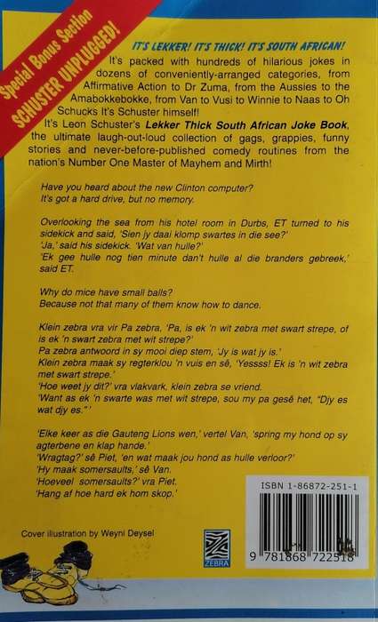 Leon Scuster`s lekker thick South African joke book