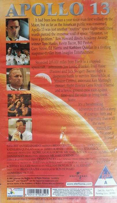 Apollo 13 - Tom Hanks VHS