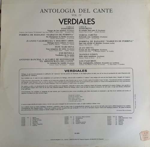 Antologia del cante lp