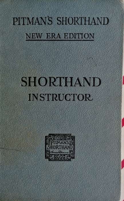 Pitman's shorthand instructor