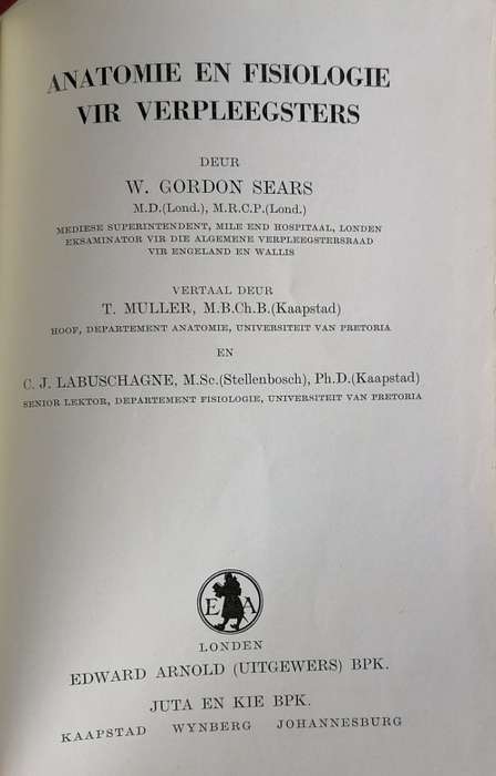 Anatomie en fisiologie vir verpleegsters