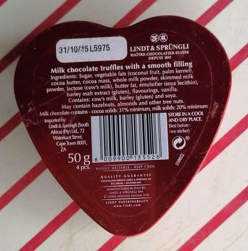 Lindt Lindor tin