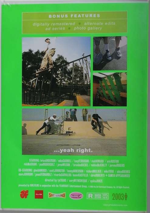 Yeah right limited edition dvd