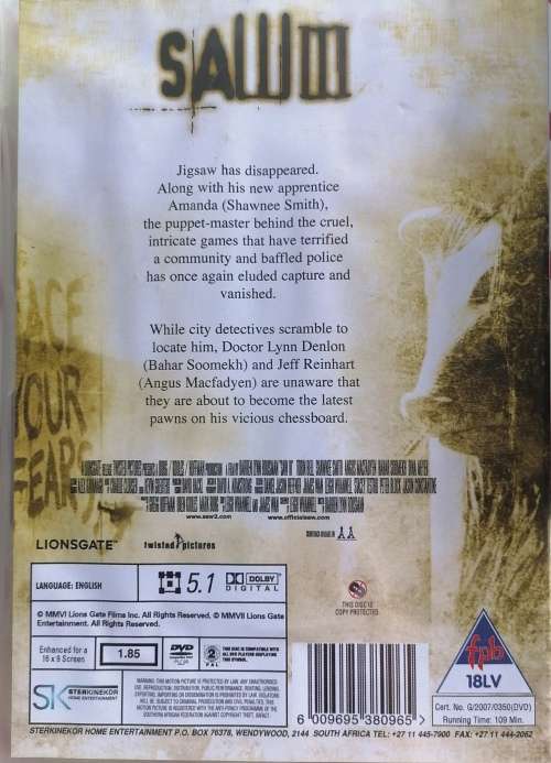 Saw dvd