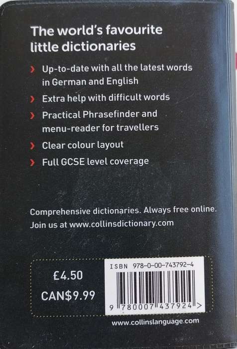 Collins German dictionary - Pocketsize