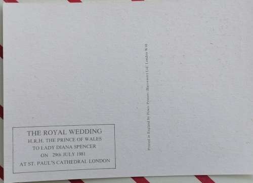 Royal wedding postcard