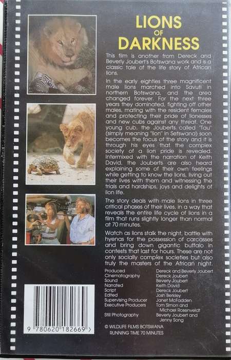 Lions of darkness VHS