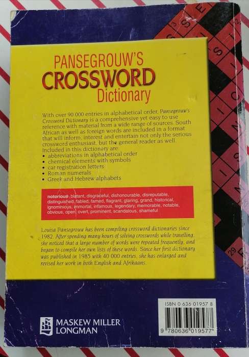 Pansegrouw`s crossword dictionary