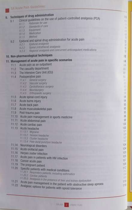 South African acute pain guidelines