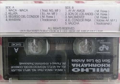 Milho Khorhayha Son de los Andes tape