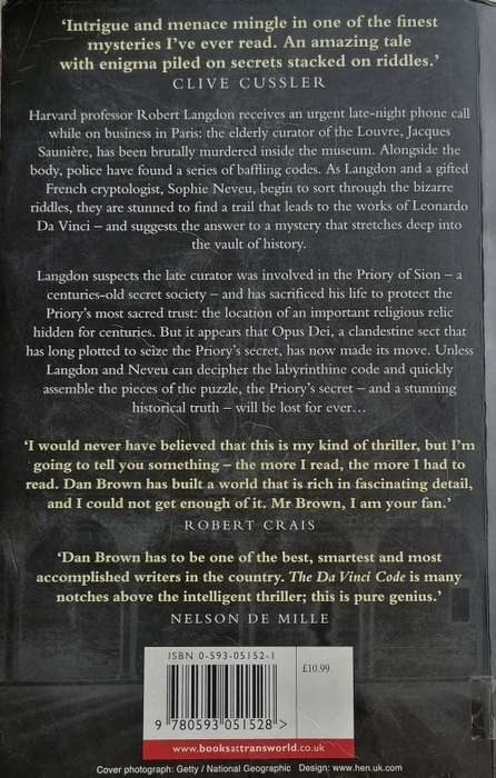 The Da Vinci Code by Dan Brown