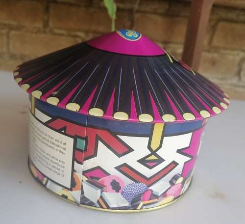 Beacon liquorice allsorts Ndebele hut tin