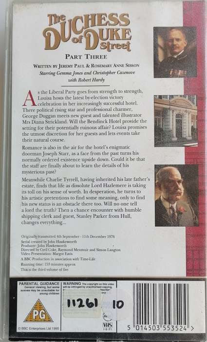 The Duchess of Duke Street Part Three VHS