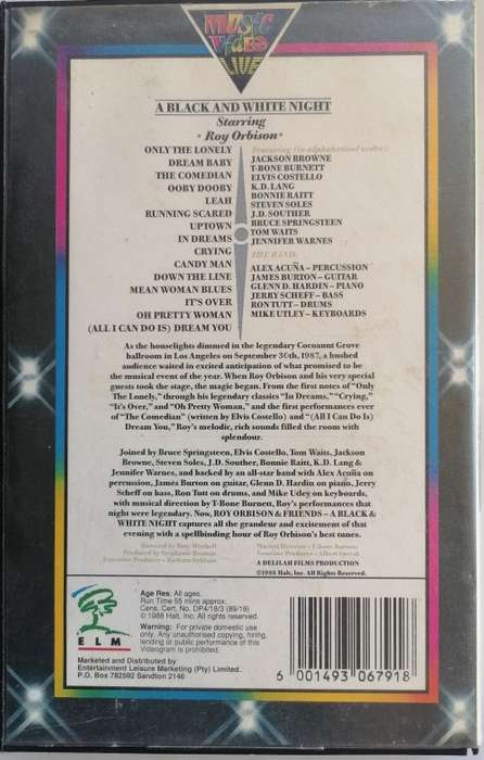 Roy Orbison and friends VHS