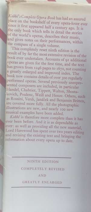 Kobbe`s complete opera book