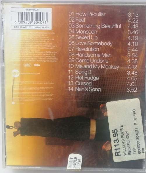 Robbie Williams Escapology cd