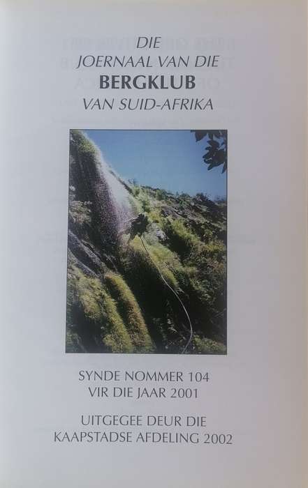 Die joernaal van die bergklub van Suid-Afrika 2001