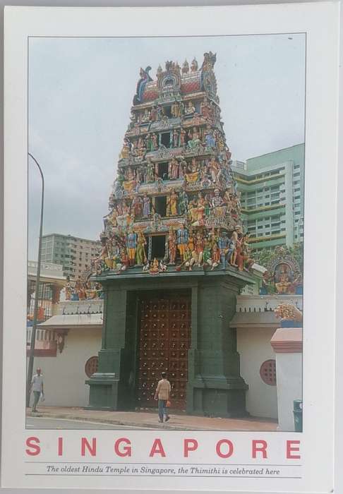 Postcard: Singapore The oldest Hindu Temple