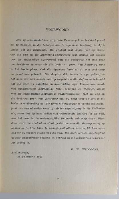Sielkunde deur JA Jansen van Rensburg 1946