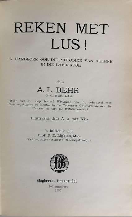 Reken met lus deur AL Behr 1955