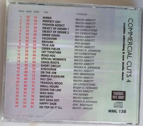 Mediatracks music library: Commercial cuts 4 (cd)