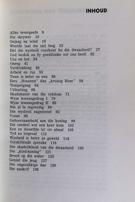 Die woorde van die prediker deur dr JH Kroeze