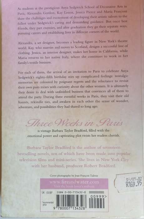 Three weeks in Paris by Barbara Taylor Bradford