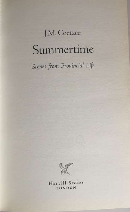 Summertime by JM Coetzee