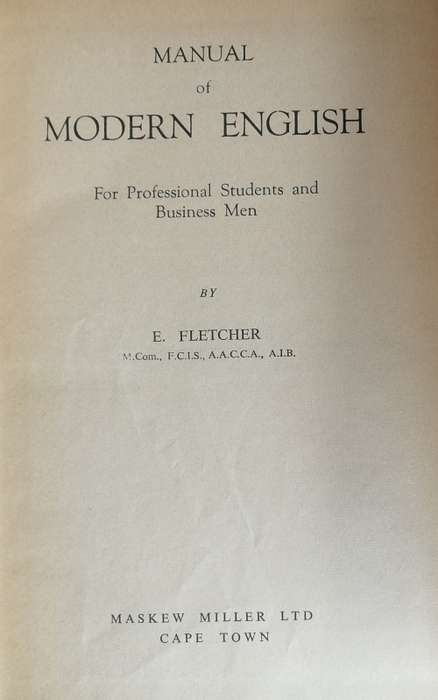 Manual of modern English