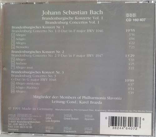 Johann Sebastian Bach - Brandenburgische konzerte cd