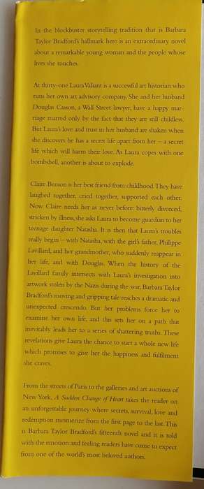 A sudden change of heart by Barbara Taylor Bradford