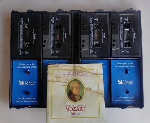 Favourites from the classics Mozart 4 x tapes. Reader`s digest in a box.