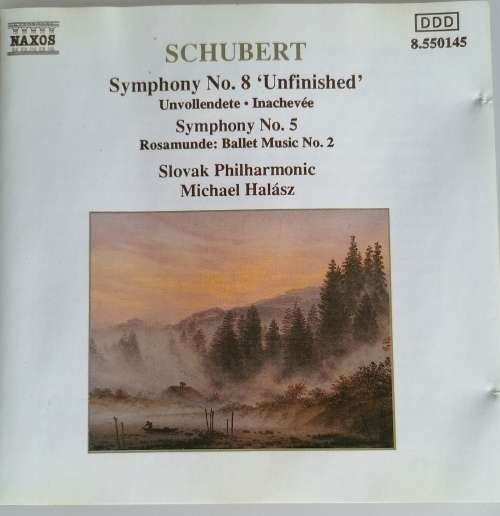 Schubert Symphony no 8 Unfinished cd